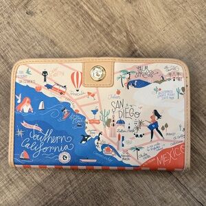 Spartina 449 Blue Wallet with Gold Accents